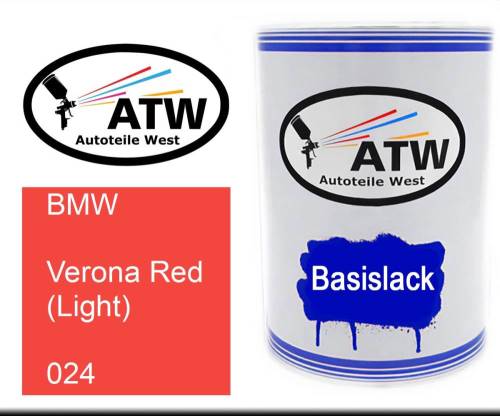 BMW, Verona Red (Light), 024: 500ml Lackdose, von ATW Autoteile West.